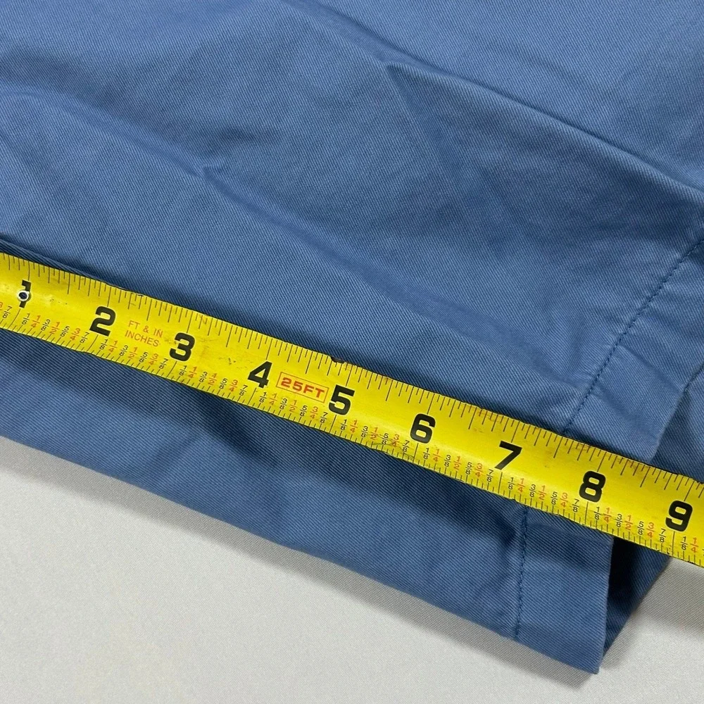 Peter Millar Shorts Mens 34 Blue Flat Front Chino Golf Pima‎ Cotton Twill 8.5